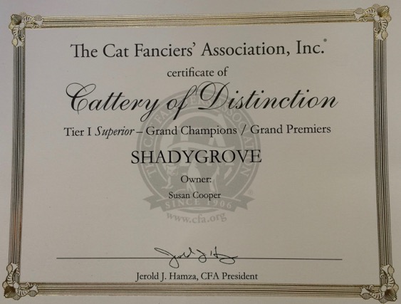 Cattery of distinction
